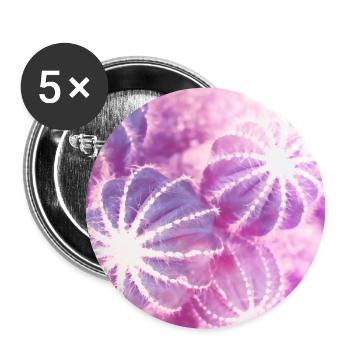 Sommer Kakteen Aquarell Minimalismus - Buttons groß 56 mm (5er Pack) - Weiß - Vorne
