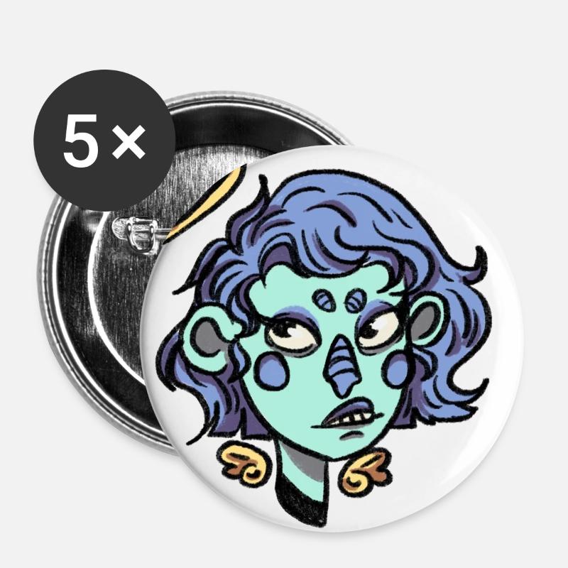 Angel - Buttons large 2.2''/56 mm (5-pack) - white