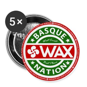 Basque Wax 2 - Lot de 5 grands badges (56 mm) - blanc - Devant