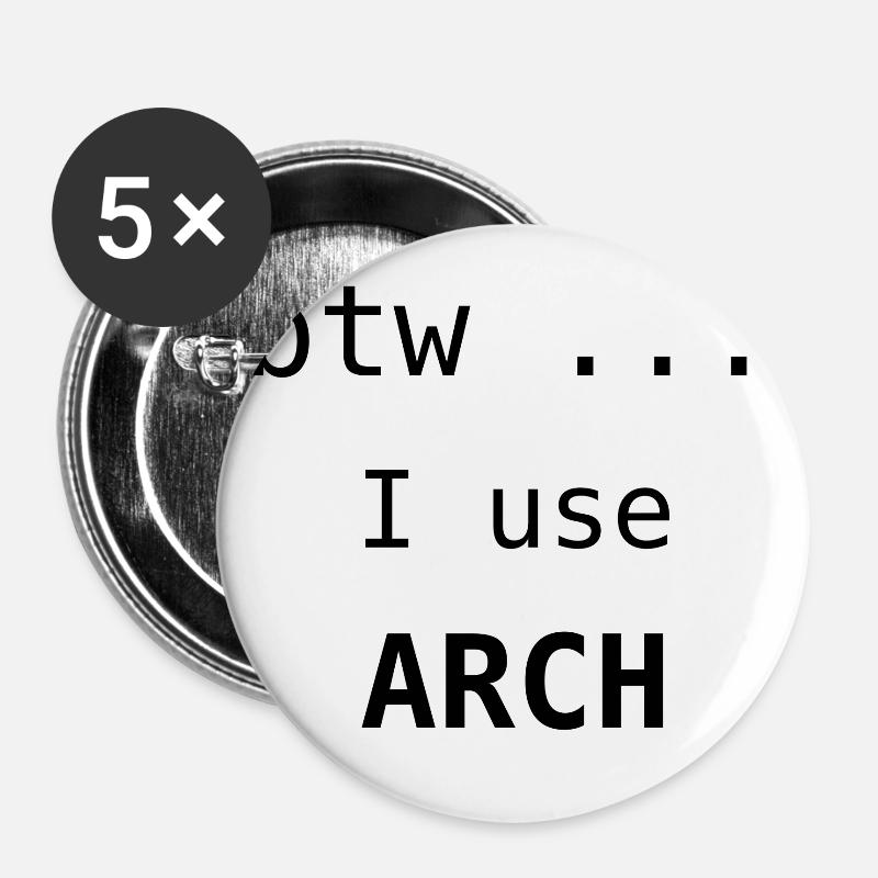 I use Arch black - Linux System - Buttons large 2.2''/56 mm (5-pack) - white