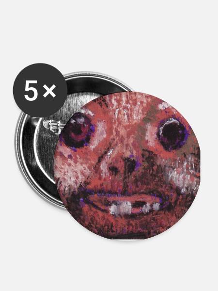 Ugly Rat - Buttons groß 56 mm (5er Pack) - Weiß