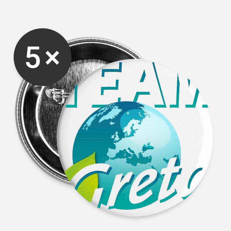 TEAM Greta - Buttons large 2.2''/56 mm (5-pack) - white