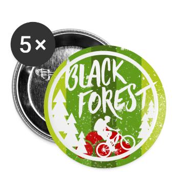 Black Forest - Buttons groß 56 mm (5er Pack) - Weiß - Vorne