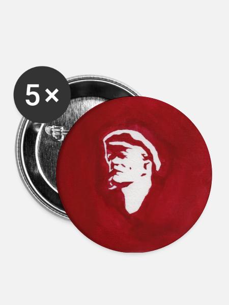 lenin - Buttons groß 56 mm (5er Pack) - Weiß