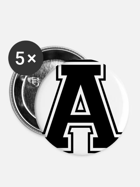 a - Buttons groß 56 mm (5er Pack) - Weiß