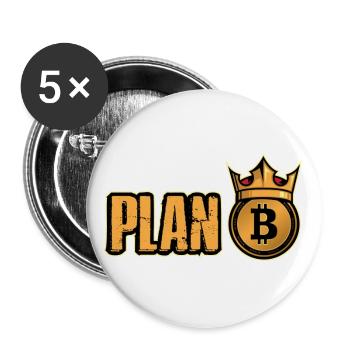 PLAN B 3 - Buttons groß 56 mm (5er Pack) - Weiß - Vorne