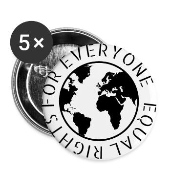 feminism - equal righs for everyone - Buttons groß 56 mm (5er Pack) - Weiß - Vorne