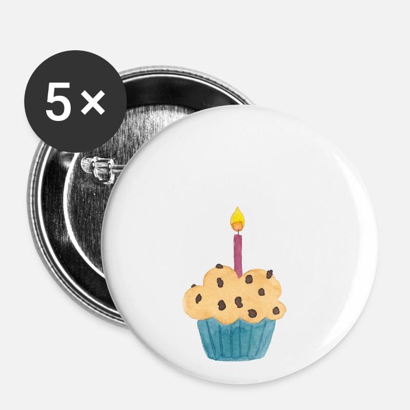muffin - Buttons large 2.2''/56 mm (5-pack) - white