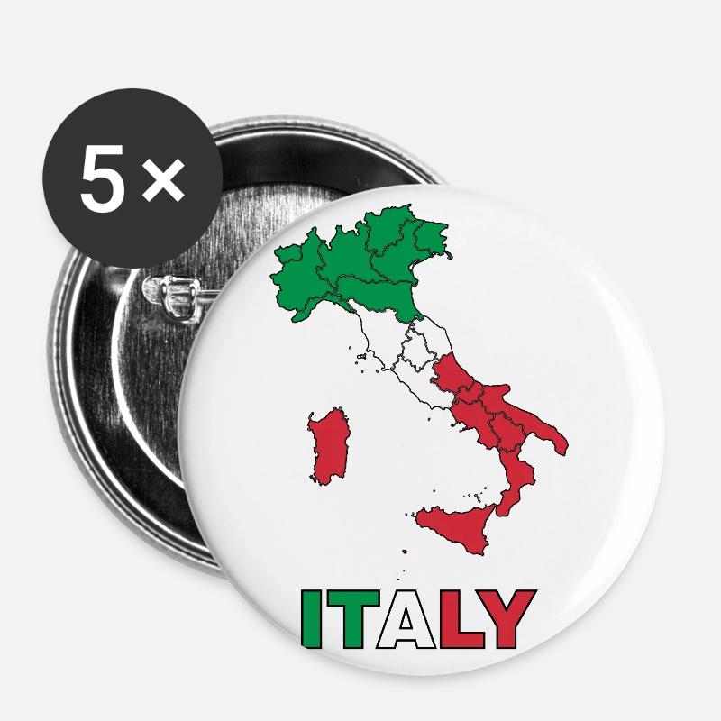 italy - Buttons large 2.2''/56 mm (5-pack) - white