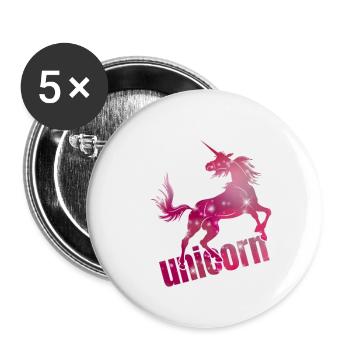 unicorn made by jena2908 - Buttons large 2.2''/56 mm (5-pack) - white - Front