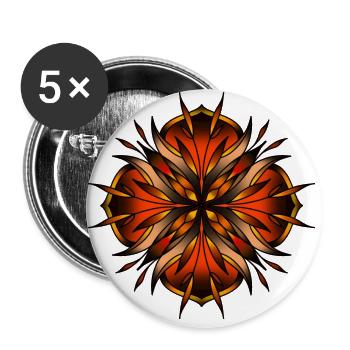 mandala Farben Herbst Mann frau psychedelisch - Buttons groß 56 mm (5er Pack) - Weiß - Vorne