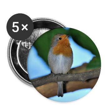 robin - Buttons large 2.2''/56 mm (5-pack) - white - Front