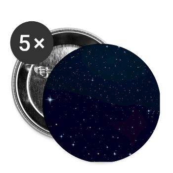 Galaxie bleu nuit ciel étoiles voie lactée galaxie - Lot de 5 grands badges (56 mm) - blanc - Devant