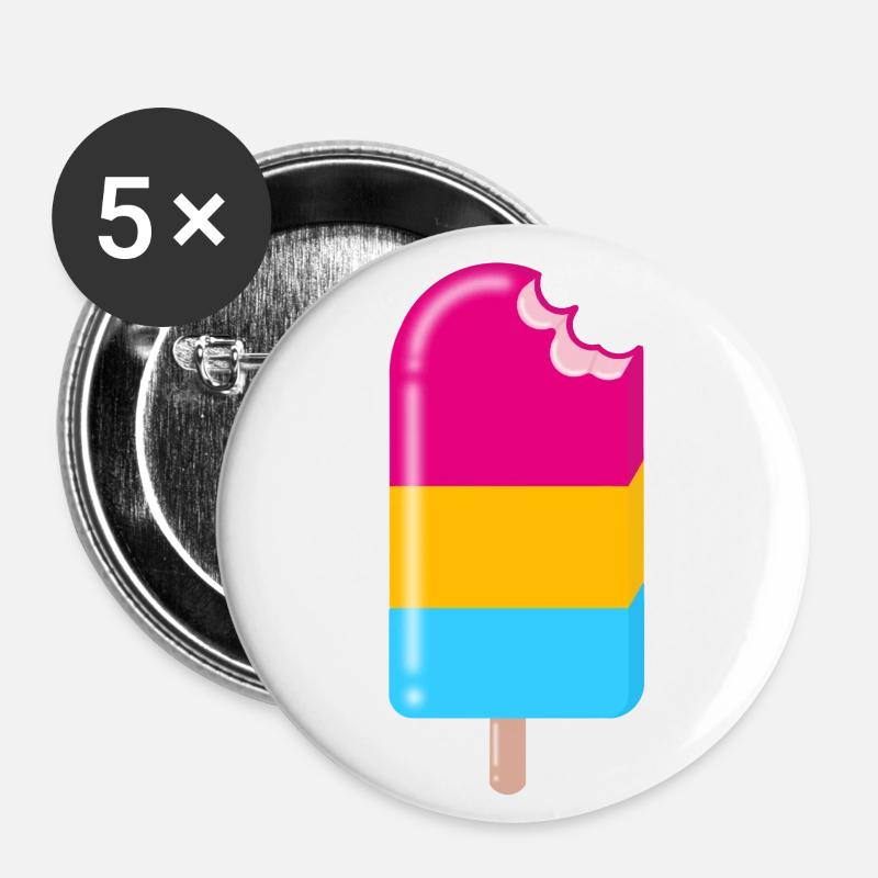Popsicle - Buttons large 2.2''/56 mm (5-pack) - white