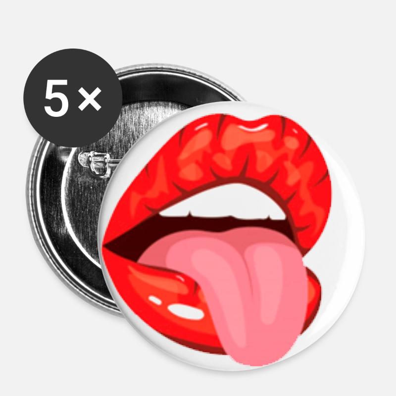lips - Buttons large 2.2''/56 mm (5-pack) - white