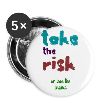 Motivation - Buttons groß 56 mm (5er Pack) - Weiß - Vorne