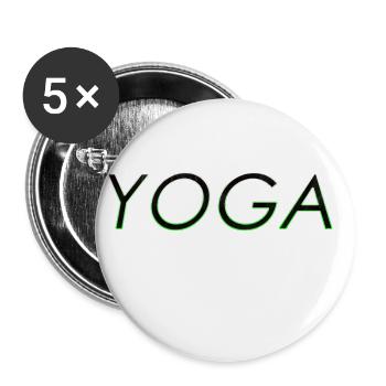 Yoga T-Shirt - Buttons groß 56 mm (5er Pack) - Weiß - Vorne