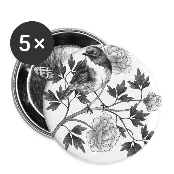 Bird - Buttons large 2.2''/56 mm (5-pack) - white - Front