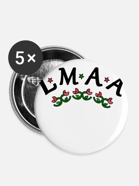 LMAA - Buttons groß 56 mm (5er Pack) - Weiß