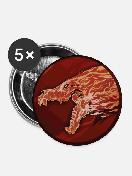 Heulende Morgendämmerung - Buttons groß 56 mm (5er Pack) - Weiß