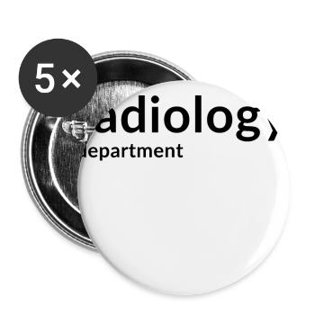 Radiologie, Radiologe, Radiologin - Buttons groß 56 mm (5er Pack) - Weiß - Vorne