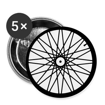 Pneus vélo - Simple Déclaration - Lot de 5 grands badges (56 mm) - blanc - Devant