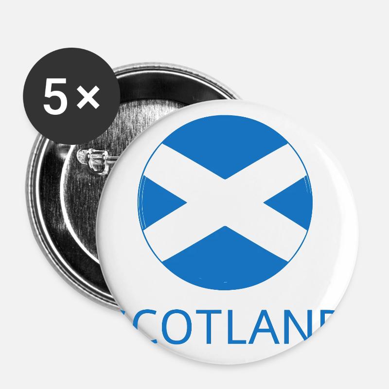 scotland - Buttons large 2.2''/56 mm (5-pack) - white