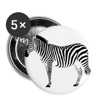 Zebra crossing - animal - vacation - Africa - Buttons large 2.2''/56 mm (5-pack) - white - Front