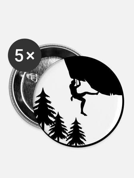 climbing natur - Buttons groß 56 mm (5er Pack) - Weiß