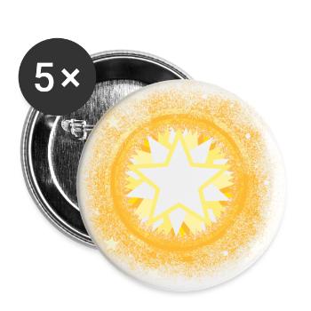 star - Buttons large 2.2''/56 mm (5-pack) - white - Front