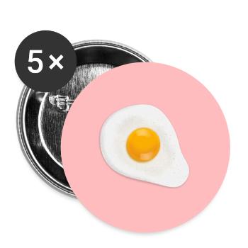 fried egg - Buttons large 2.2''/56 mm (5-pack) - white - Front