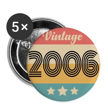 millésime 2006 - Lot de 5 grands badges (56 mm) - blanc - Devant