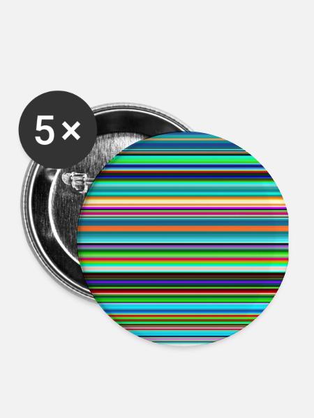 Streifenmuster 270421 - Buttons groß 56 mm (5er Pack) - Weiß