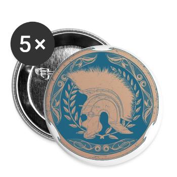 Centurion romain - Lot de 5 grands badges (56 mm) - blanc - Devant