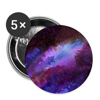 Galaxy Design - Buttons large 2.2''/56 mm (5-pack) - white - Front
