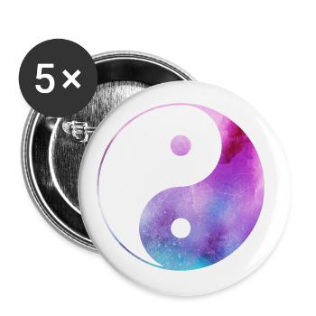 Yin Yang - Buttons large 2.2''/56 mm (5-pack) - white - Front