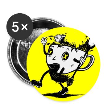 T-Cuppy - Buttons large 2.2''/56 mm (5-pack) - white - Front