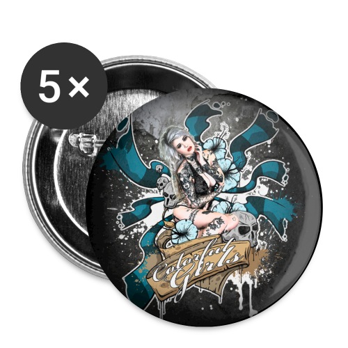 Sandra Inked 2 - Buttons groß 56 mm (5er Pack)