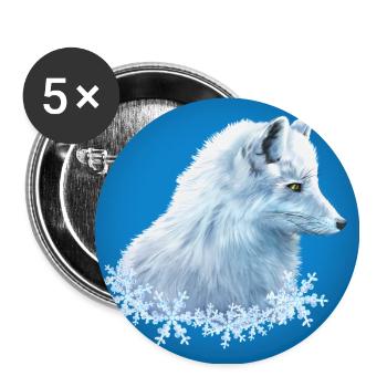 Affiche Renard arctique - Lot de 5 grands badges (56 mm) - blanc - Devant