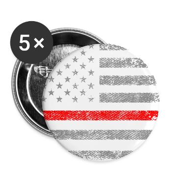 Volunteer Firefighter Firefighter - Buttons large 2.2''/56 mm (5-pack) - white - Front