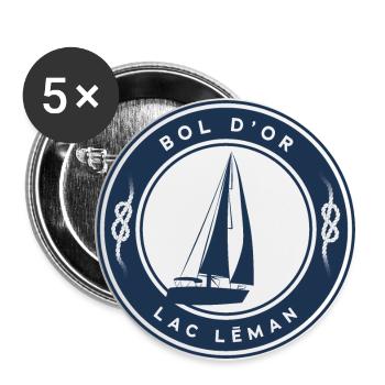 Bol d'Or Regatta - Buttons groß 56 mm (5er Pack) - Weiß - Vorne