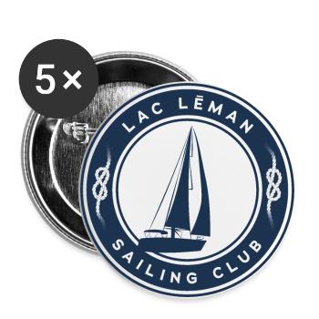 Rond voilier LAC LEMAN 03 - Lot de 5 grands badges (56 mm) - blanc - Devant