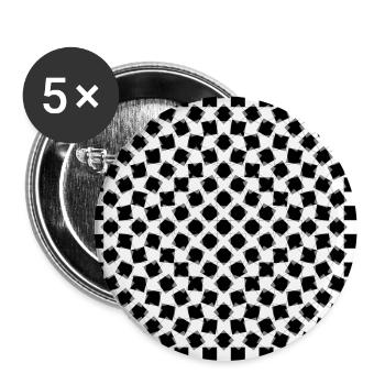 Optical Art - Psycho Chess - Buttons large 2.2''/56 mm (5-pack) - white - Front
