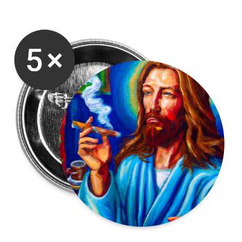 Jesus Christ - Buttons groß 56 mm (5er Pack) - Weiß - Vorne