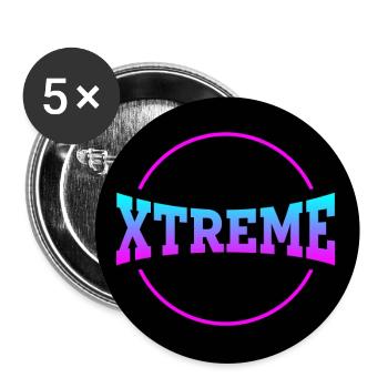 xTREME Buttons - Buttons groß 56 mm (5er Pack) - Weiß - Vorne