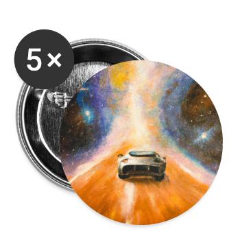 Aston Martin in Space - Buttons large 2.2''/56 mm (5-pack) - white - Front