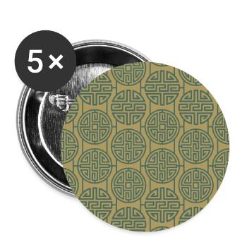 Modèle chinois - Lot de 5 grands badges (56 mm) - blanc - Devant