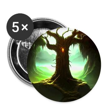 Elder Tree god - Buttons groß 56 mm (5er Pack) - Weiß - Vorne