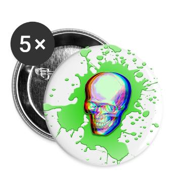 Dropingreen - Buttons large 2.2''/56 mm (5-pack) - white - Front