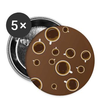 Coffee - Buttons large 2.2''/56 mm (5-pack) - white - Front